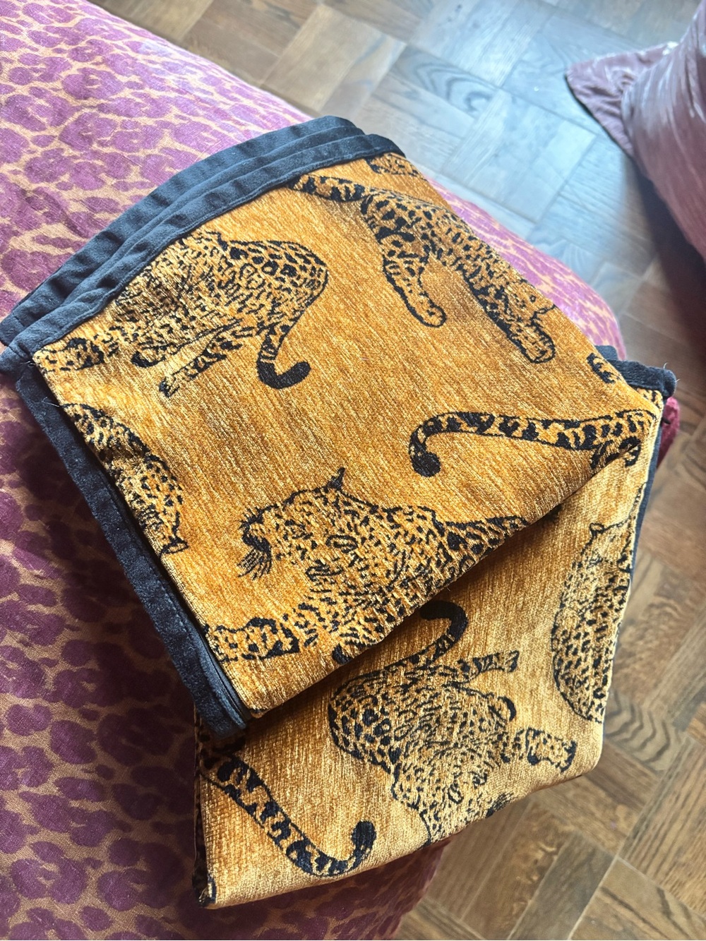 Leopard chenille pillow cover 18x18